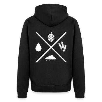 Brasseurs, amateurs de bière, IPA, bière pression - Veste à capuche bio Premium Unisexe - noir - Dos - Nico (187cm)
