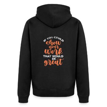 Mathematics - Unisex Premium Organic Zip Hoodie - black - Back - Nico (187cm)
