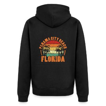 Floride Usa Miami America Cadeau de voyage de vacances - Veste à capuche bio Premium Unisexe - noir - Dos - Nico (187cm)