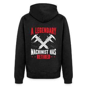Un machiniste légendaire a pris sa retraite d’un fabricant de CNC - Veste à capuche bio Premium Unisexe - noir - Dos - Nico (187cm)