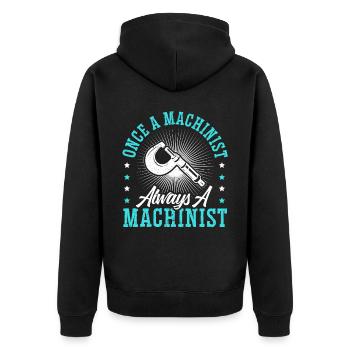 Une fois un machiniste toujours un machiniste CNC - Veste à capuche bio Premium Unisexe - noir - Dos - Nico (187cm)