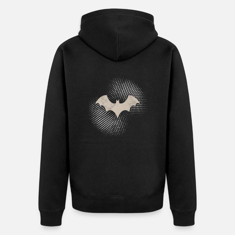Fledermaus - Unisex Premium Bio Zip Hoodie - Schwarz