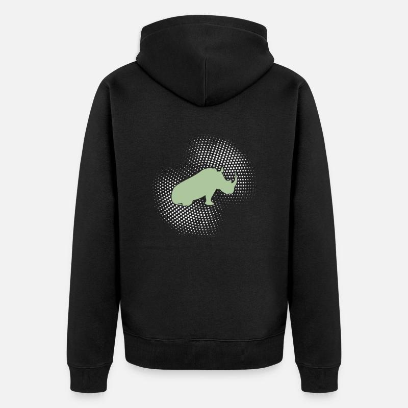 Nashorn - Unisex Premium Bio Zip Hoodie - Schwarz