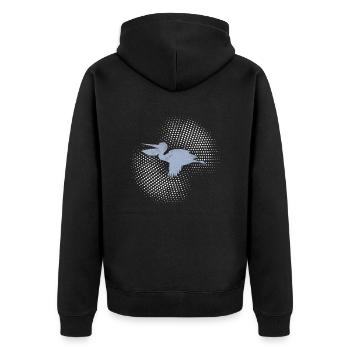 Pelican - Unisex Premium Organic Zip Hoodie - black - Back - Nico (187cm)