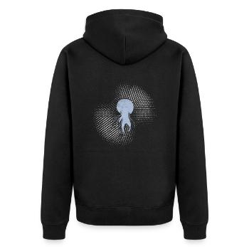 Méduse - Veste à capuche bio Premium Unisexe - noir - Dos - Nico (187cm)