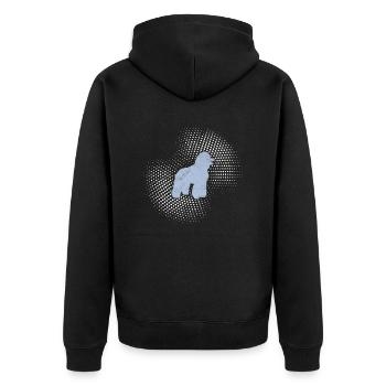 Caniche - Veste à capuche bio Premium Unisexe - noir - Dos - Nico (187cm)