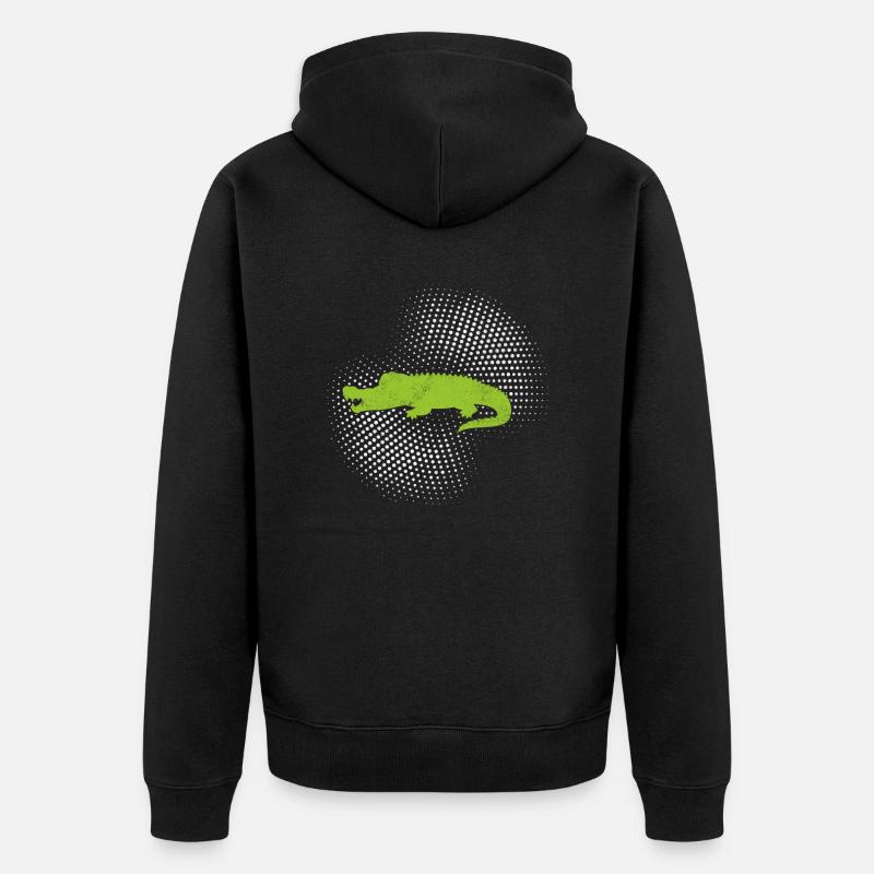 Crocodile - Veste à capuche bio Premium Unisexe - noir