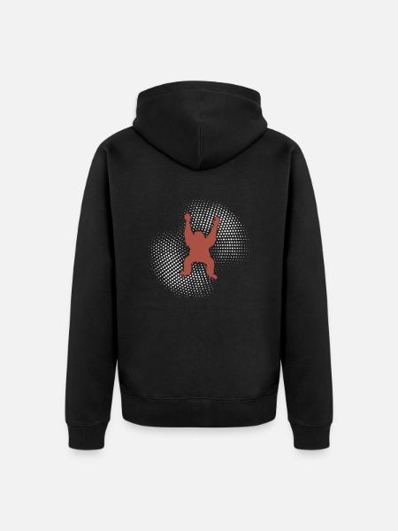 Orangutan - Unisex Premium Organic Zip Hoodie - black