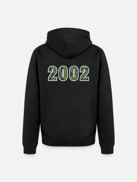 2002 Année Verte - Veste à capuche bio Premium Unisexe - noir