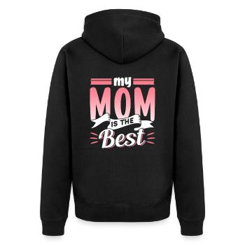 Ma mère est la meilleure maman de la fête des mères - Veste à capuche bio Premium Unisexe - noir - Dos - Nico (187cm)