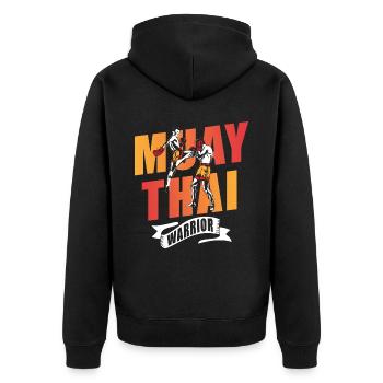 Muay Thai Warrior Fighter Arts martiaux Arts martiaux Arts martiaux Arts martiaux - Veste à capuche bio Premium Unisexe - noir - Dos - Nico (187cm)