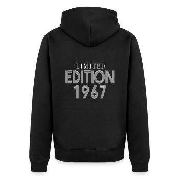 Édition limitée 1967 - Veste à capuche bio Premium Unisexe - noir - Dos - Nico (187cm)