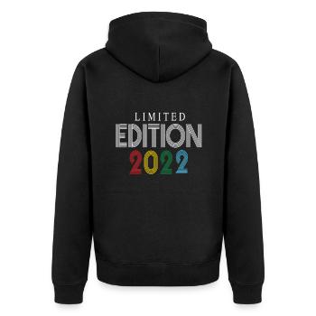 Édition limitée 2022 - Veste à capuche bio Premium Unisexe - noir - Dos - Nico (187cm)