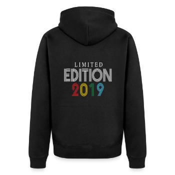 Édition limitée 2019 - Veste à capuche bio Premium Unisexe - noir - Dos - Nico (187cm)