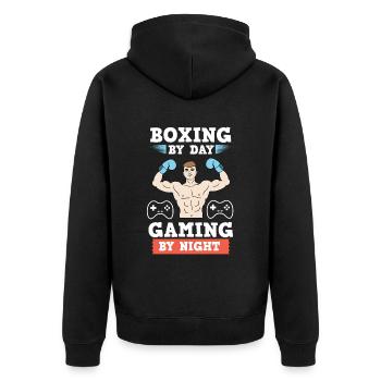 Boxe Boxer Arts Martiaux Boxe Ring Gamer Joueur - Veste à capuche bio Premium Unisexe - noir - Dos - Nico (187cm)