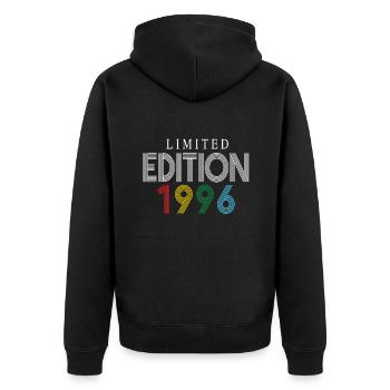 Édition limitée 1996 - Veste à capuche bio Premium Unisexe - noir - Dos - Nico (187cm)