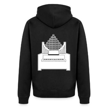 Eight-armed a Reinorgeln Saufen organ - Unisex Premium Organic Zip Hoodie - black - Back - Nico (187cm)