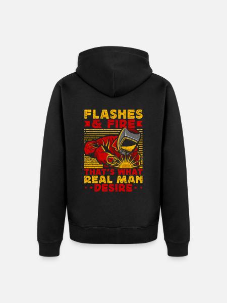 Funny Welder Welder Gift - Unisex Premium Organic Zip Hoodie - black