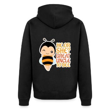 He Or She Great Uncle To Bee Great Uncle - Unisex Premium Organic Zip Hoodie - black - Back - Nico (187cm)