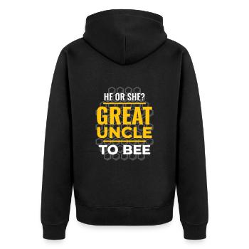 Il ou elle grand-oncle à bee grand-oncle - Veste à capuche bio Premium Unisexe - noir - Dos - Nico (187cm)