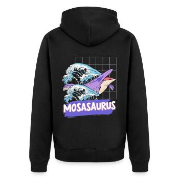 Mosasaurus Dino Futur paléontologue Dinosaure - Veste à capuche bio Premium Unisexe - noir - Dos - Nico (187cm)