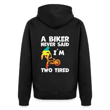 BMX Biker Racing Cascade - Veste à capuche bio Premium Unisexe - noir - Dos - Nico (187cm)