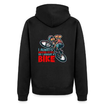 Les motards BMX qui aiment montrer leurs astuces - Veste à capuche bio Premium Unisexe - noir - Dos - Nico (187cm)