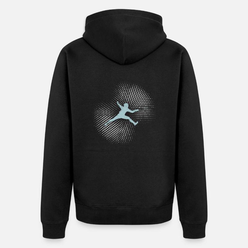 Fechten - Unisex Premium Bio Zip Hoodie - Schwarz