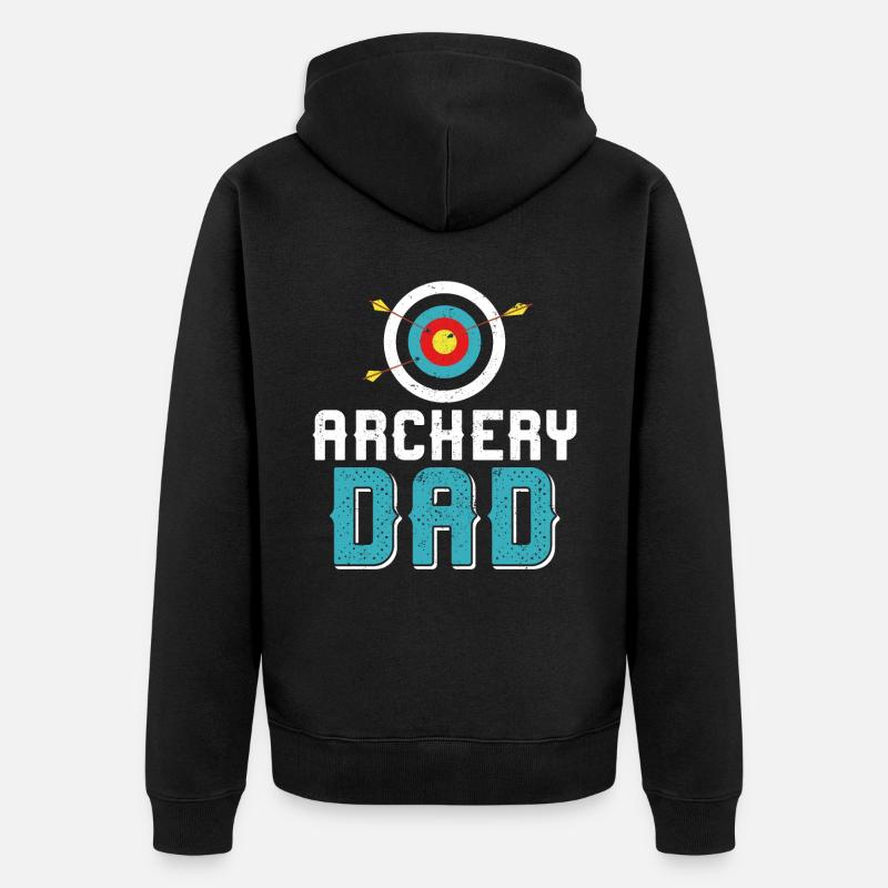 Archer Archer Archer Papa Père - Veste à capuche bio Premium Unisexe - noir