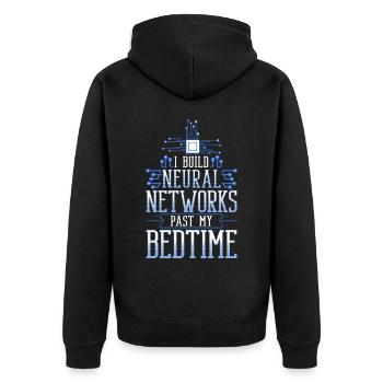 Datenwissenschaftler Data Science Wissenschaft - Unisex Premium Bio Zip Hoodie - Schwarz - Hinten - Nico (187cm)