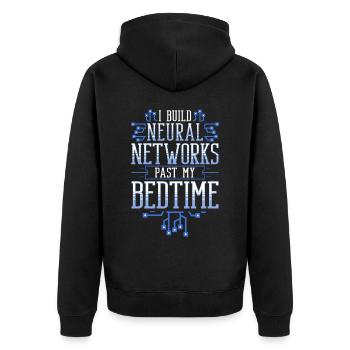 Datenwissenschaftler Data Science Wissenschaft - Unisex Premium Bio Zip Hoodie - Schwarz - Hinten - Nico (187cm)