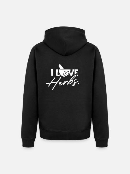Ik hou van kruidenkruid kruidenkruid - Uniseks Premium bio ziphoodie - zwart