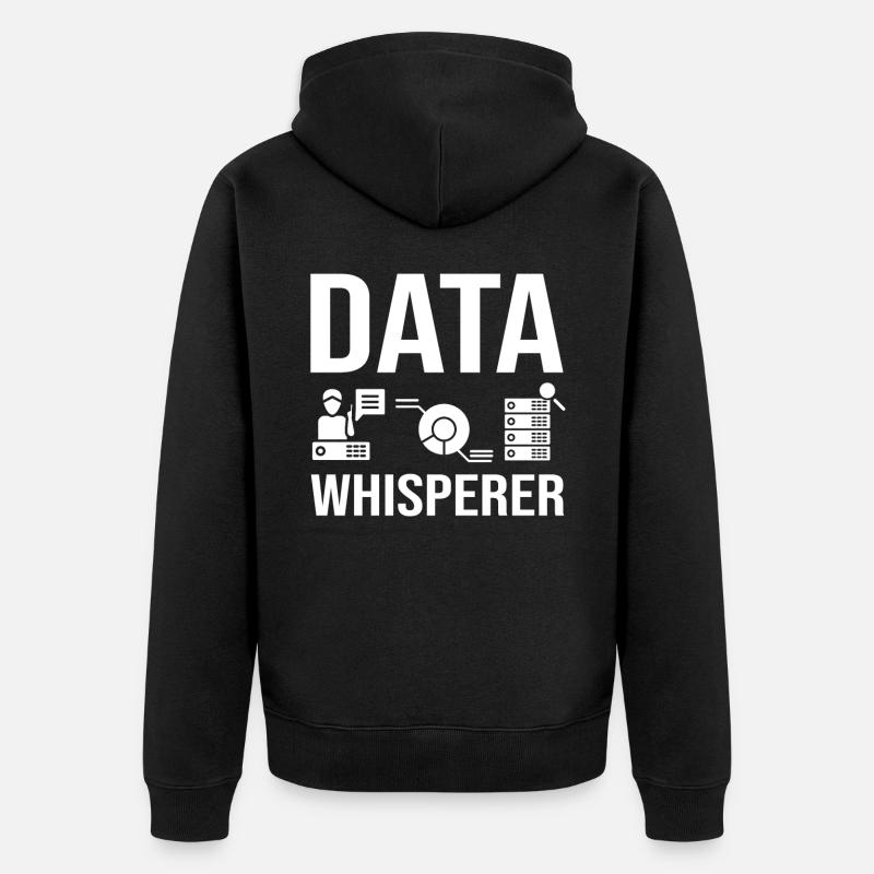 Datenwissenschaftler Data Science Wissenschaft - Unisex Premium Bio Zip Hoodie - Schwarz