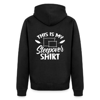 C’est mon Sleepover Shirt Party Stay - Veste à capuche bio Premium Unisexe - noir - Dos - Nico (187cm)