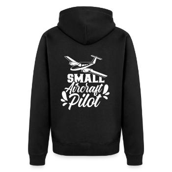 Pilot Of a Small Aircraft Jet Small Aircraft - Unisex Premium Organic Zip Hoodie - black - Back - Nico (187cm)