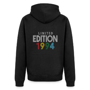 Édition limitée 1994 - Veste à capuche bio Premium Unisexe - noir - Dos - Nico (187cm)