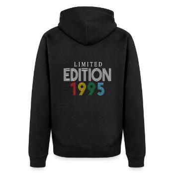 Édition limitée 1995 - Veste à capuche bio Premium Unisexe - noir - Dos - Nico (187cm)