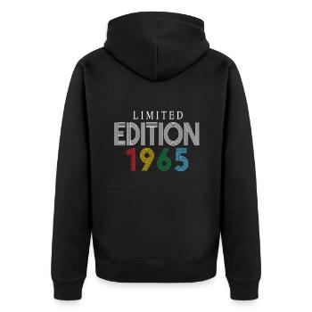 Édition limitée 1965 - Veste à capuche bio Premium Unisexe - noir - Dos - Nico (187cm)