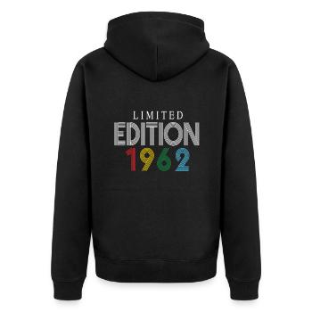 Édition limitée 1962 - Veste à capuche bio Premium Unisexe - noir - Dos - Nico (187cm)