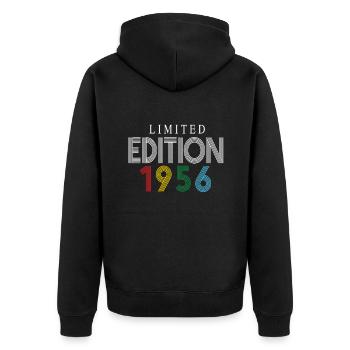 Édition limitée 1956 - Veste à capuche bio Premium Unisexe - noir - Dos - Nico (187cm)