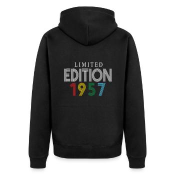 Édition limitée 1967 - Veste à capuche bio Premium Unisexe - noir - Dos - Nico (187cm)