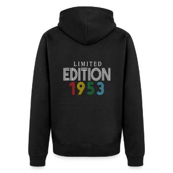 Édition limitée 1953 - Veste à capuche bio Premium Unisexe - noir - Dos - Nico (187cm)