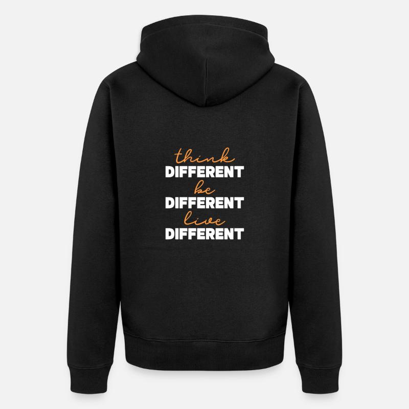 Motivation - Unisex Premium Bio Zip Hoodie - Schwarz