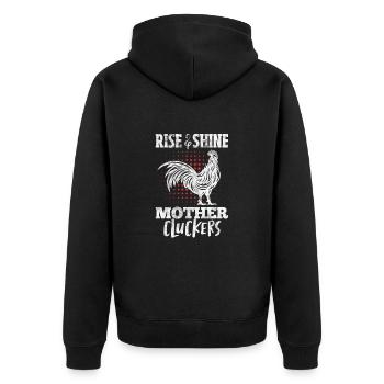 Poulet - Veste à capuche bio Premium Unisexe - noir - Dos - Nico (187cm)