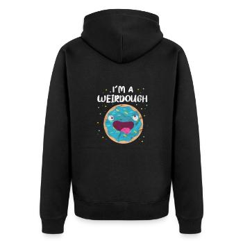 Doughnut - Unisex Premium Organic Zip Hoodie - black - Back - Nico (187cm)