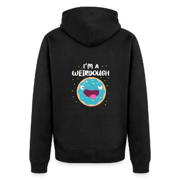 Donut Süssigkeiten Donuts Essen Bäcker Geschenk - Unisex Premium Bio Zip Hoodie - Schwarz - Hinten - Nico (187cm)