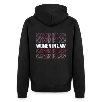 Women In Law Anwalt Paralegal Justice Anwalt - Unisex Premium Bio Zip Hoodie - Schwarz - Hinten - Nico (187cm)
