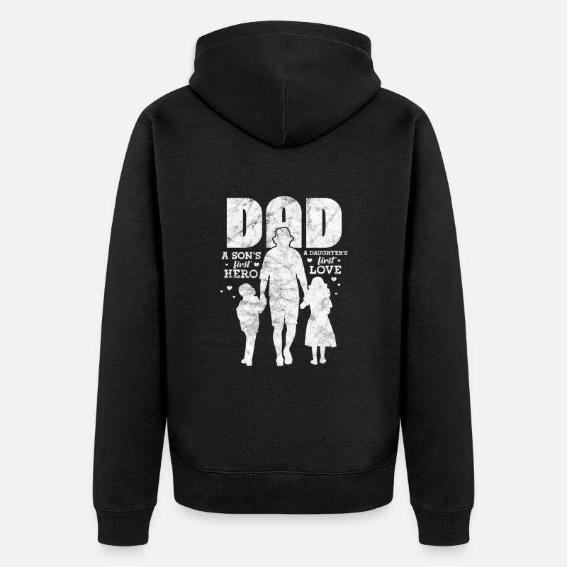 Père - Veste à capuche bio Premium Unisexe - noir