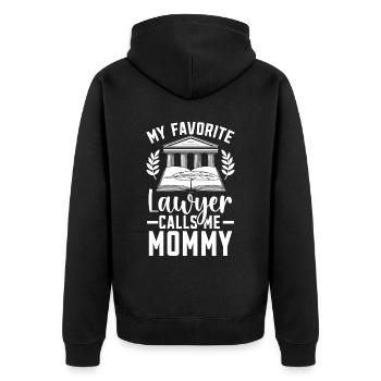 Mon avocat préféré m’appelle maman meilleure maman de tous les temps - Veste à capuche bio Premium Unisexe - noir - Dos - Nico (187cm)