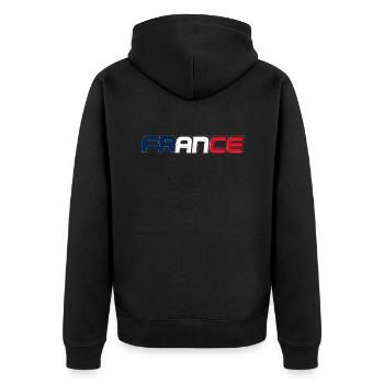 France Gift Paris Français Français Monaco - Veste à capuche bio Premium Unisexe - noir - Dos - Nico (187cm)